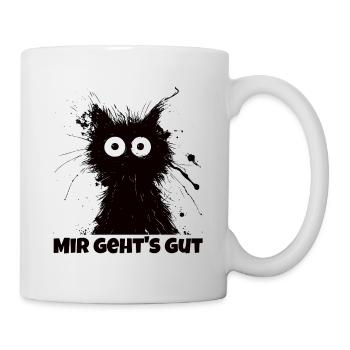 mir gehts gut - größte Lügen der Menschheit! - Tasse - Weiß - Rechts