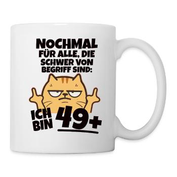 I'm 49 plus middle finger - Mug - white - Right