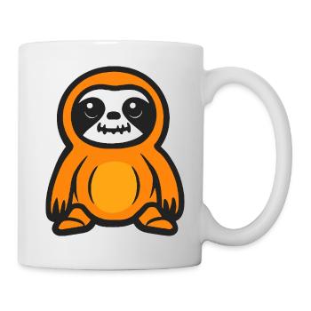 Faultier Zombie Halloween Zombie - Tasse - Weiß - Rechts