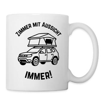 Dachzelt mit Aussicht - Tasse - Weiß - Rechts