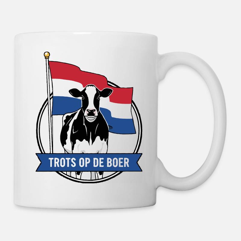 Stolz auf die Bauernkuh - Tasse - Weiß