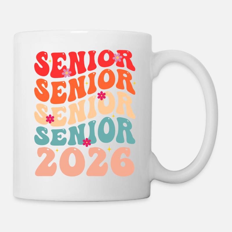 Senior 2026 Retro Floral Tee - Mug - white