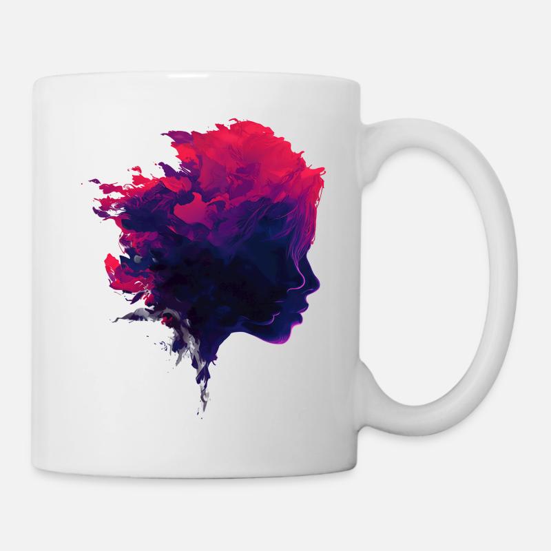 Crimson_Flow_Profile - Tasse - Weiß