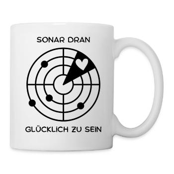 Glücklich sein  - Tasse - Weiß - Rechts