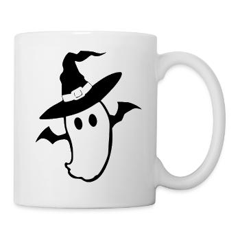 Halloween_T shirt_Gespenst_Kawaii_spooky_cute_w - Mug - white - Right