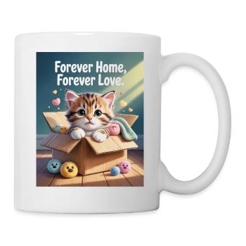 Maison pour toujours, amour pour toujours - Mug blanc - blanc - Droite