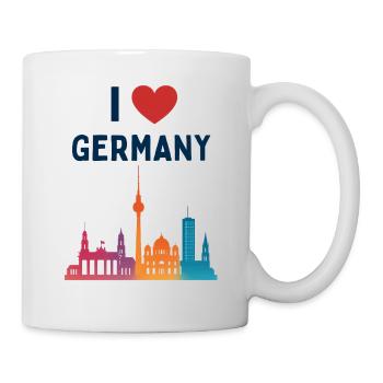 Ich liebe Deutschland Skyline  - Tasse - Weiß - Rechts