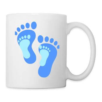 Familie Fußabdrücke | Gemeinsame Wege Vektor - Tasse - Weiß - Rechts