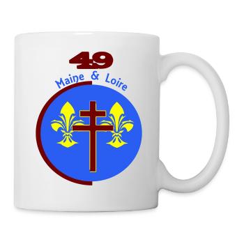 Maine et Loire 49 Logo neu interpretiert - Tasse - Weiß - Rechts