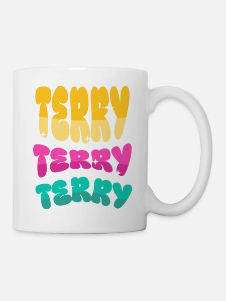 Terry Name - Tasse - Weiß