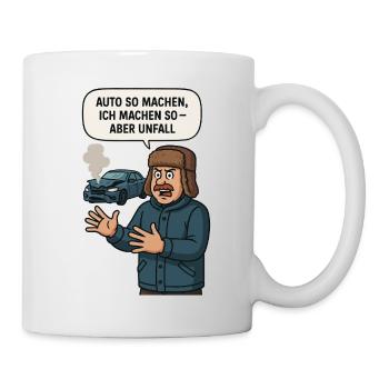 accident humour voiture dire illustration - Mug blanc - blanc - Droite