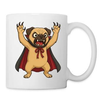 Funny Halloween sloth as a vampire monster - Mug - white - Right
