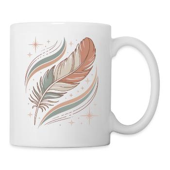 Boho Seele Feder - Tasse - Weiß - Rechts