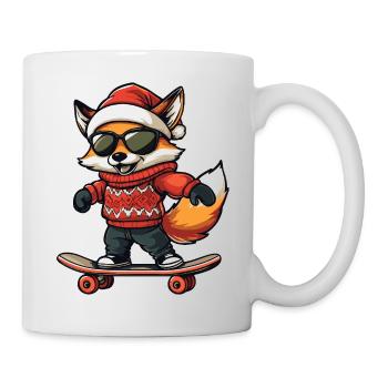 Fuchs Weihnachten Lustig - Tasse - Weiß - Rechts