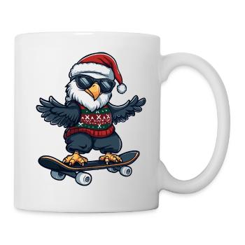 Aigle Noël Drôle - Mug blanc - blanc - Droite
