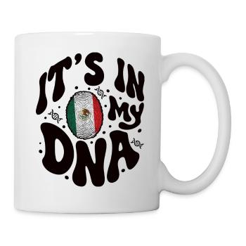 Mexikanische DNA Mexiko Flagge Hispanisch - Tasse - Weiß - Rechts