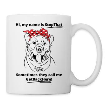 Funny Rottweiler Sketch Line Art Design Bandana - Mug - white - Right