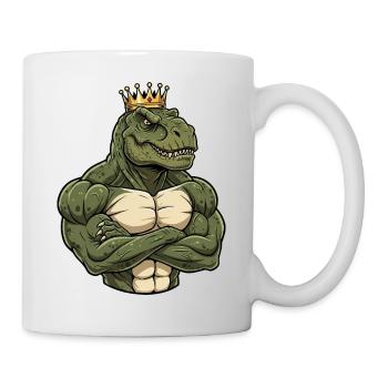 Fort Dino T-Rex King Dessin animé Fitness Jungle - Mug blanc - blanc - Droite