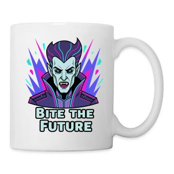 Bite the Future: Neon Vampire - Tasse - Weiß - Rechts
