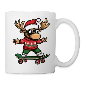 Elch Weihnachten Lustig - Tasse - Weiß - Rechts