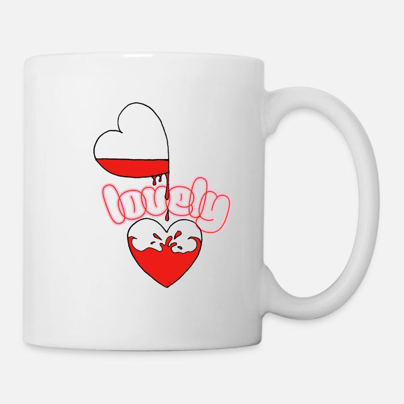 Police NeonLove Heart - Mug blanc - blanc