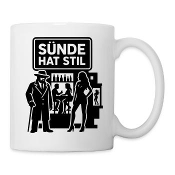 Sünde Hat Stil Ausgehen Nachtleben - Tasse - Weiß - Rechts