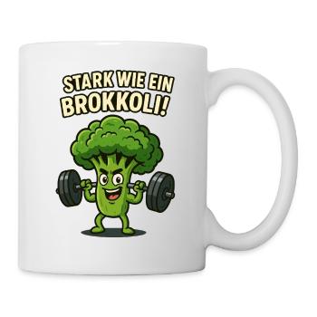 Strong as a broccoli - Mug - white - Right