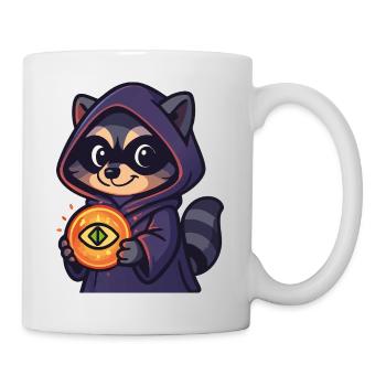 Wenn ein Racoon was findet - Tasse - Weiß - Rechts