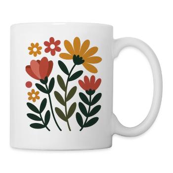 Fleurs bohèmes – Harmonie épanouie - Mug blanc - blanc - Droite