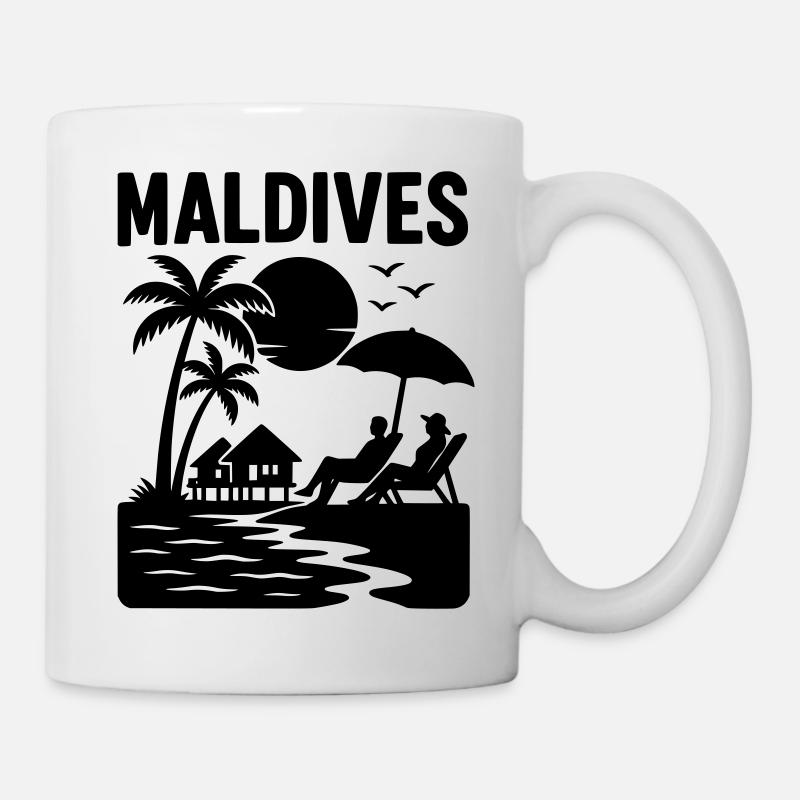 Malediven Maldives - Tasse - Weiß