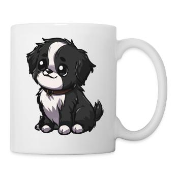 Kawaii Black White Puppy - Mug - white - Right
