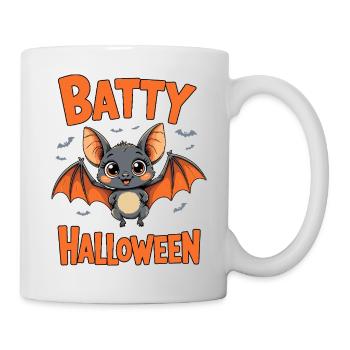 Bat Halloween Batty Halloween Funny Cute - Mug - white - Right