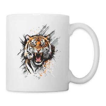 Tiger Head Predator Nature Wilderness Splash - Mug - white - Right