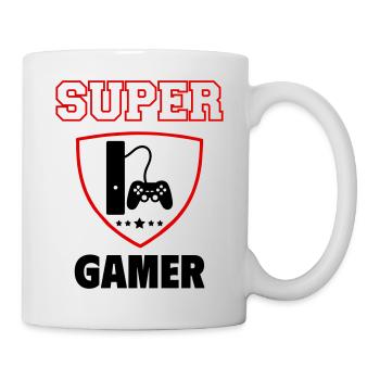 Super gamer, fête des pères, noël - Mug blanc - blanc - Droite