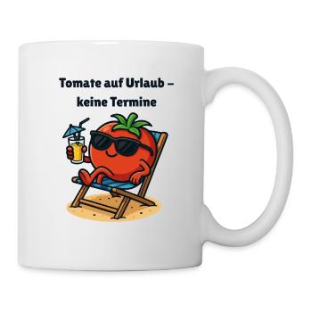 Tomate en vacances – Sans dattes Motifs végétaux - Mug blanc - blanc - Droite
