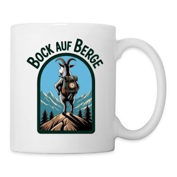 Mountain goat with backpack - Mug - white - Right