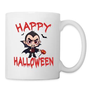 Halloween Vampire Dracula Citrouille Chauve-souris Effrayant - Mug blanc - blanc - Droite