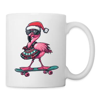 Flamingo Weihnachten Lustig - Tasse - Weiß - Rechts