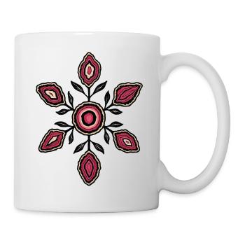 Rose Petal Mandala Pattern - Mug - white - Right