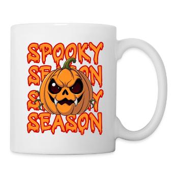 Halloween Citrouille Spooky Saison Citrouille Creepy - Mug blanc - blanc - Droite