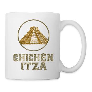 Chichén Itzá Tempel Vintage - Tasse - Weiß - Rechts