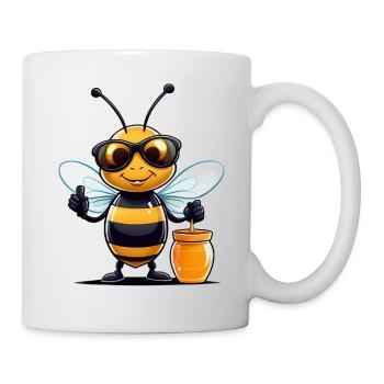 Lunettes de soleil Bee avec pot de miel - Mug blanc - blanc - Droite
