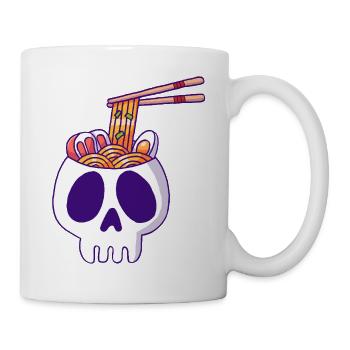 Totenkopf- und Ramen-Nudeln - Tasse - Weiß - Rechts