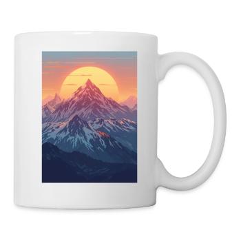 Mountains in the Pastel Sun - Mug - white - Right
