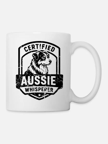 Sweat à capuche de berger australien pour les fans et les éleveurs de chiens - Mug blanc - blanc