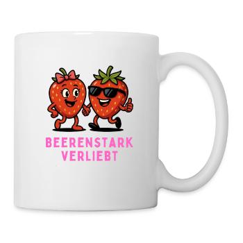 Berry Strong In Love Dessin Animé Fraises Motif - Mug blanc - blanc - Droite