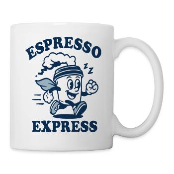 Mascotte Espresso Express - Mug blanc - blanc - Droite