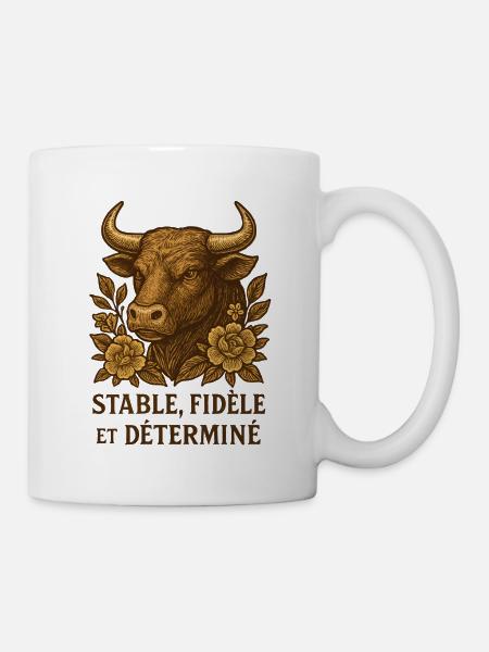 Signe astrologique du Taureau - Astrologie - Mug blanc - blanc