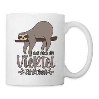 Sloth Sleepyhead Only a quarter of a year left - Mug - white - Right