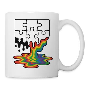Rainbow Melt Puzzle Splash - Tasse - Weiß - Rechts